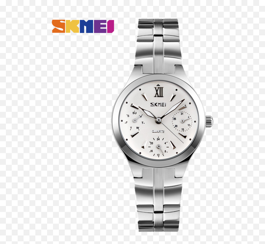 Skmei Quartz Watch 9132 Women Dress Date Week 24h 6 Hands Working - Jam Tangan Skmei Wanita Tali Kulit Png,Watch Hands Png