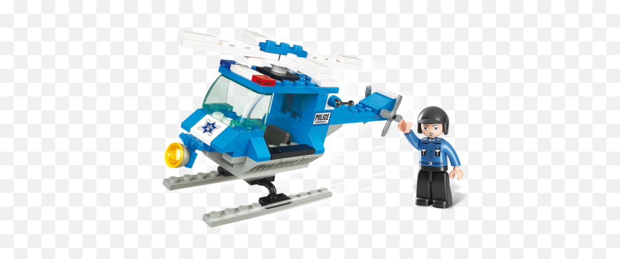 175 Town - Sluban Building Set Png,Police Helicopter Png