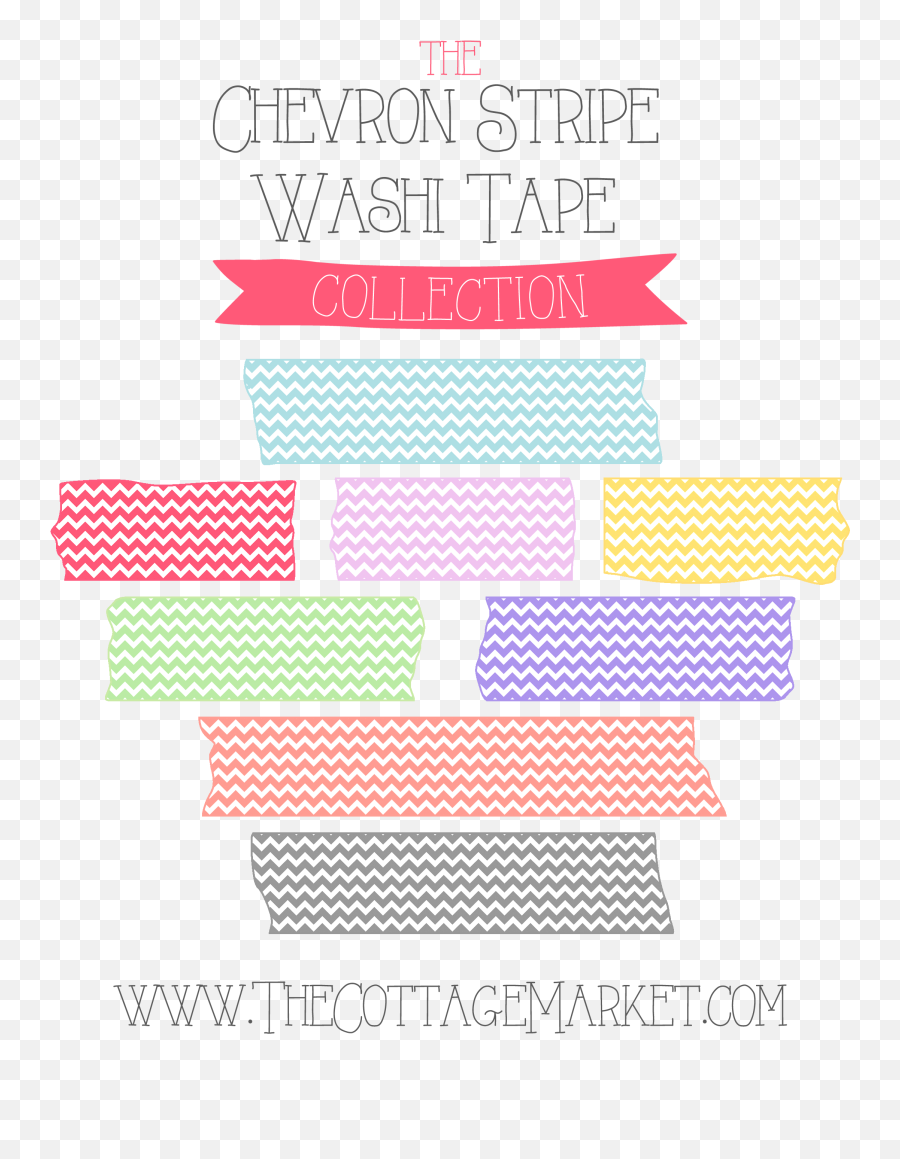 Free Chevron Stripe Washi Tape Digital Collection - The Washi Tape Png Free,Stripe Png