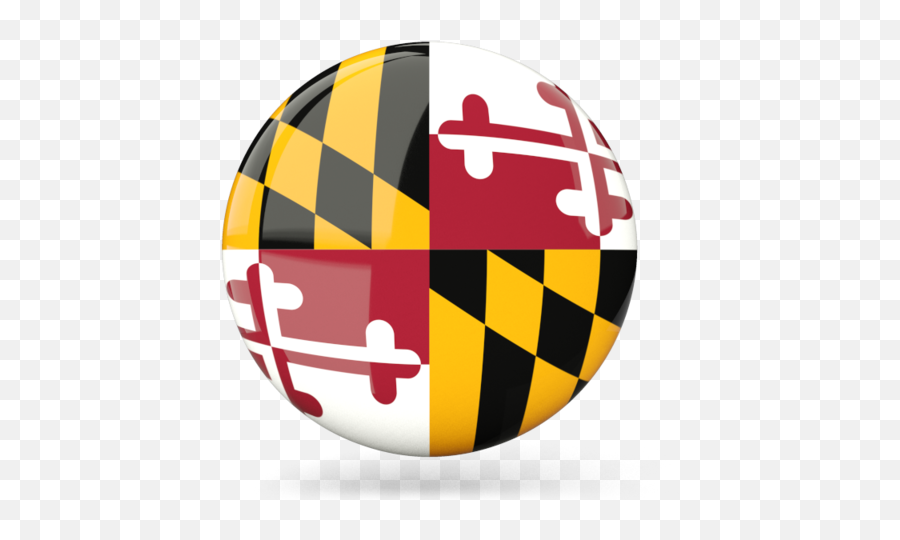 Glossy Round Icon - Maryland Flag Png,Maryland Flag Png