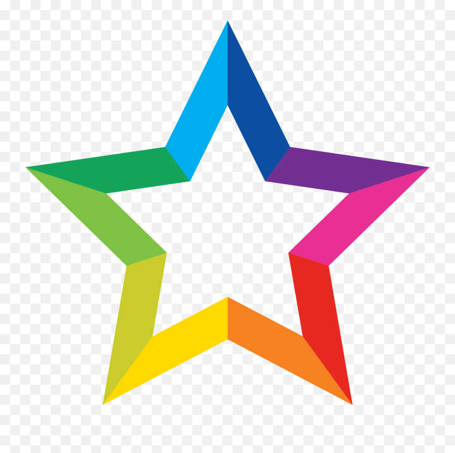 Free Rainbow Star Png With Transparent - Colorful Star,Rainbow Transparent Png