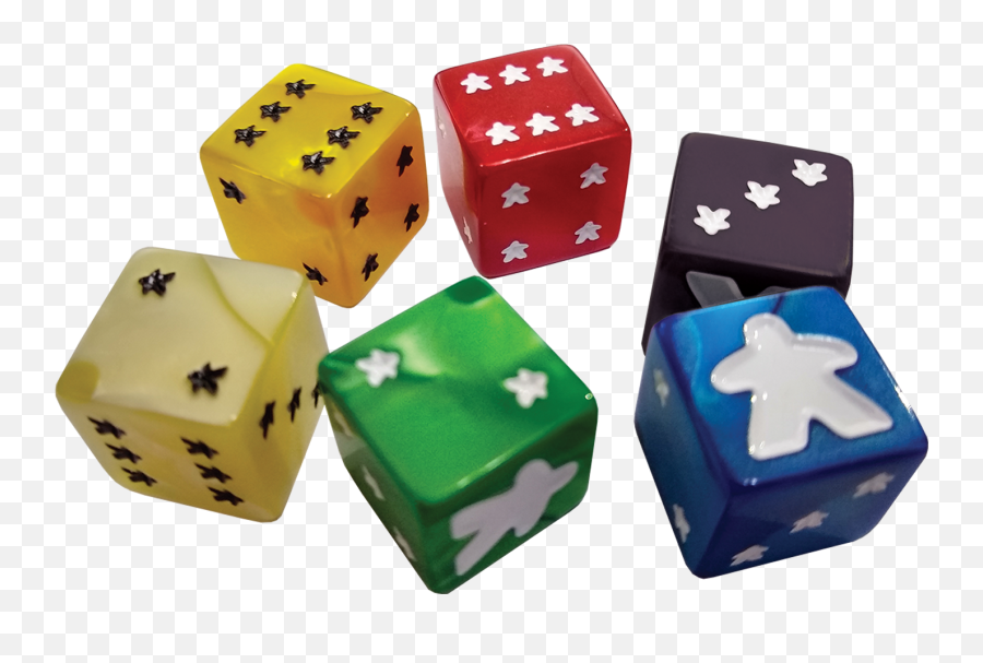 Meeple D6 Dice Set White - Meeple D6 Dice Set Steve Jackson Png,Meeple Png