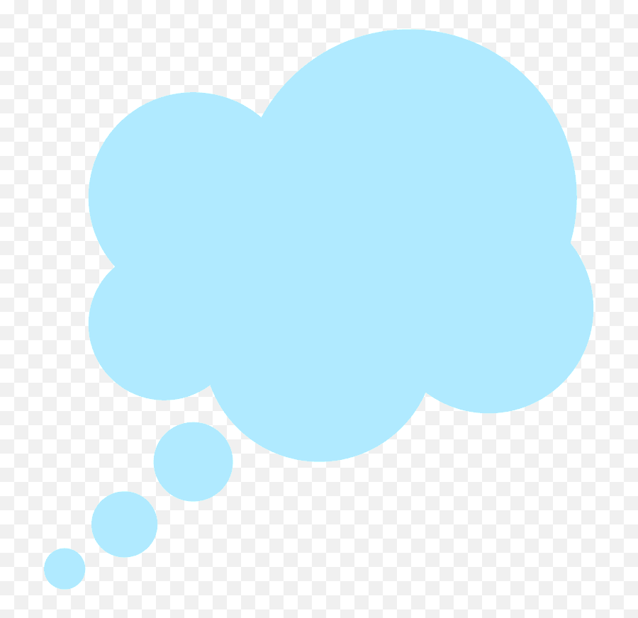 Thought Balloon Emoji Clipart Free Download Transparent - Balão De Pensamento Azul Png,Thought Balloon Png