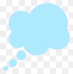 Thought Balloon Emoji Clipart Free Download Transparent - Balão De Pensamento Azul Png