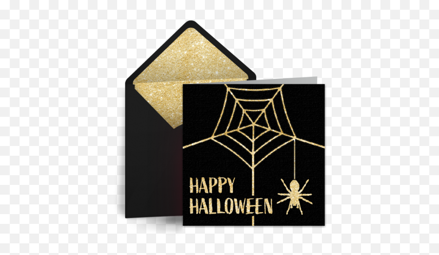 Spider Web Free Happy Halloween Ecard Greeting Card - Spider Web Png,Spider Web Transparent
