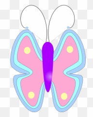Pastel Butterfly Png Svg Clip Art For Web - Download Girly
