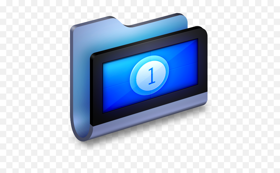 Movies Blue Folder Vector Icons Free Download In Svg Png Format - Blue Folder Icon,Folder Icon Png Dark Blue