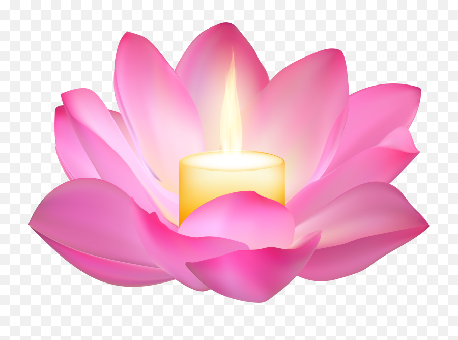 Download Lotus Candle Png Image - Lotus Candle Png Transparent,Candle Png