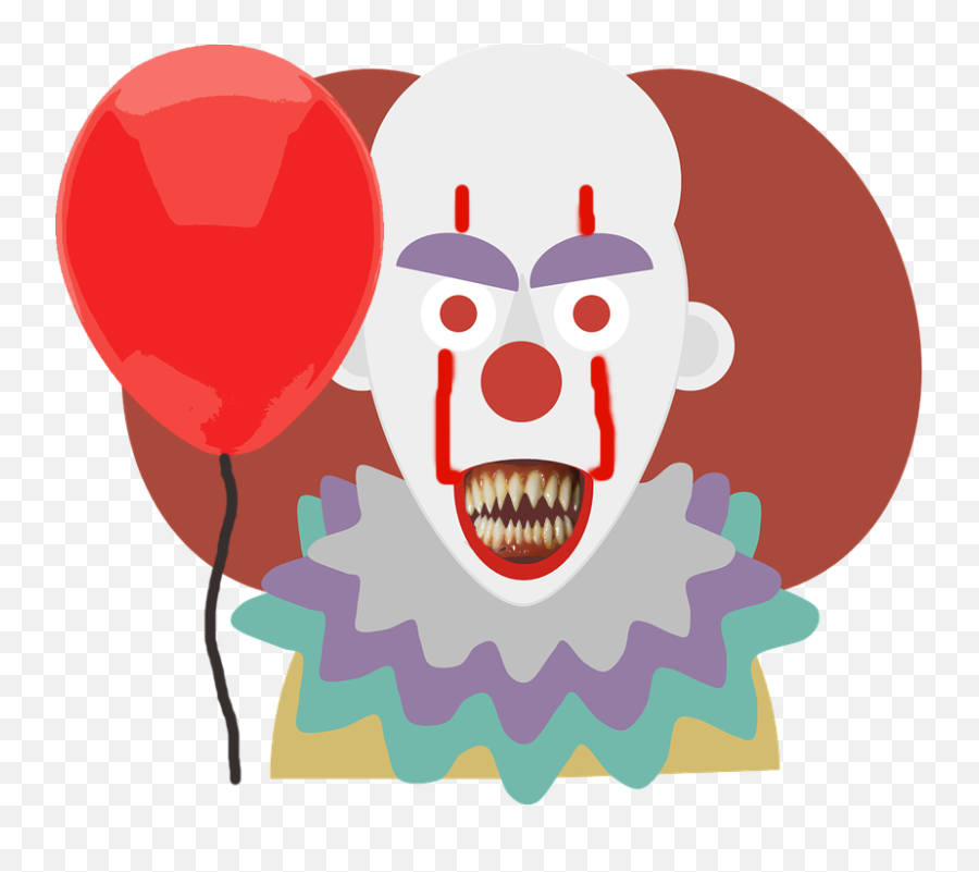 Clown Clipart Scary Transparent Free For - Scary Clowns Transparent Clipart Png,Scary Face Png
