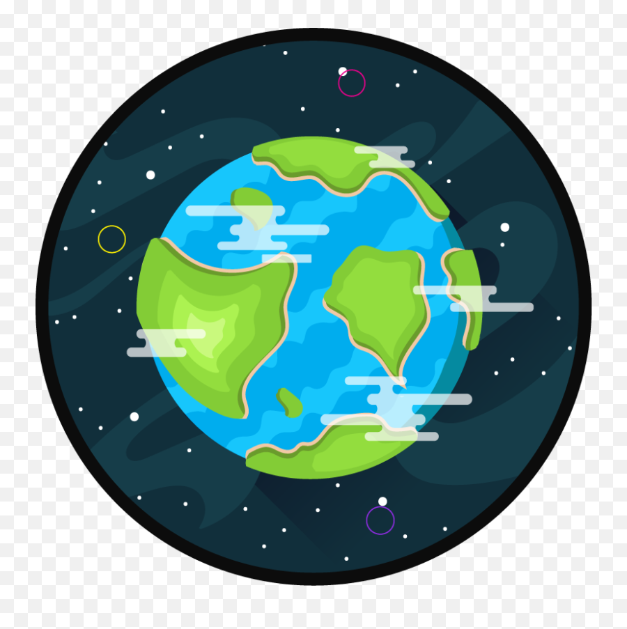 Flat Icon Set - Vertical Png,Flat Globe Icon