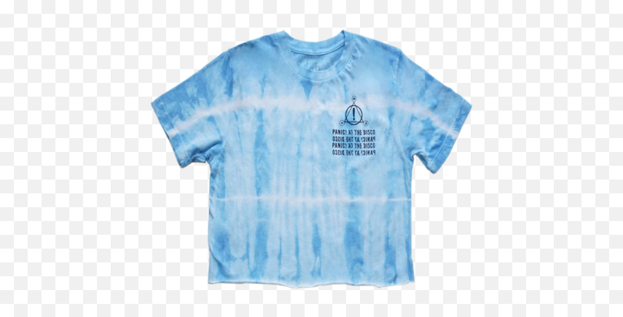 Blue Tie Dye Wave Logo Crop - Blue Tie Dye Shirt Png,Panic At The Disco Logo Png