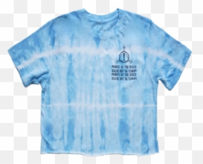 Blue Tie Dye Wave Logo Crop - Blue Tie Dye Shirt Png,Panic At The Disco Logo Png