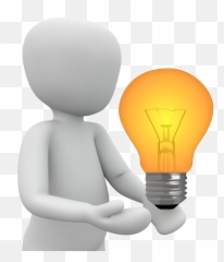 Idea Light Bulb Lit - Presentation Agenda Png