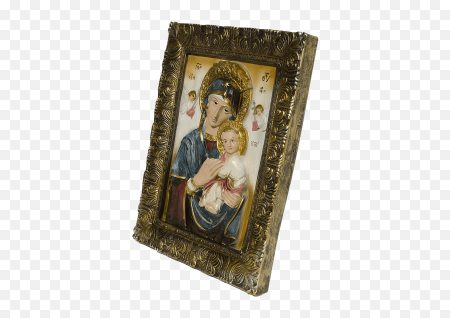 12 Godmother Mary With Jesus Christ Baby Religious Icon - Picture Frame Png,Religious Icon Paintings