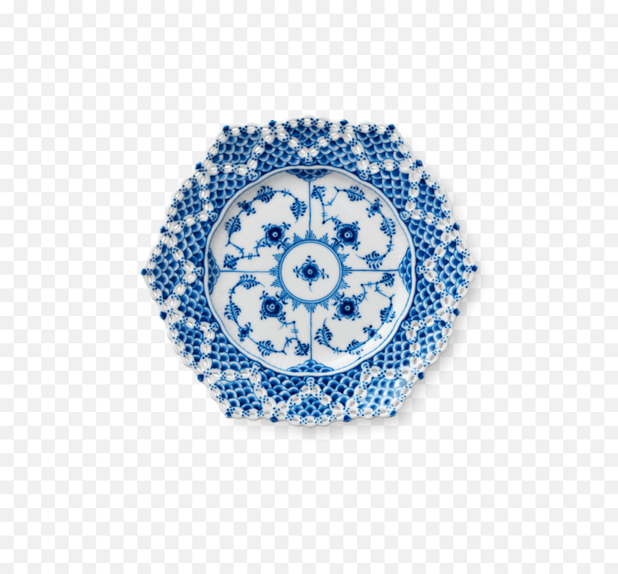 Download Hd Blue Fluted Full Lace Plate With Double - Royal Copenhagen Blue Fluted Full Lace Antique Png,Lace Border Png