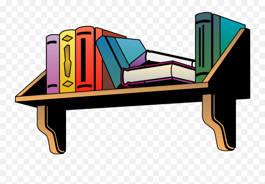 Library Of Book - Shelf Clipart,Bookshelf Png