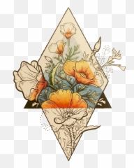 Autumn Png - Tumblr Fall Png Geometric Drawings Of Flowers Geometric Flower Tattoo Ideas,Fall Png