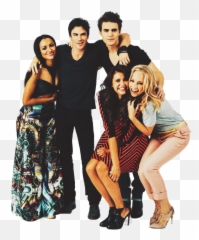 Nina Dobrev Png - Download Image Vampire Diaries Cast Elena Damon Stefan Caroline,Nina Dobrev Png