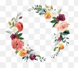 Invitation Clipart Wreath - Transparent Watercolor Floral Wedding Background Design Hd Png