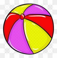 Beach Ball Icon Of Doodle Style - Circle png