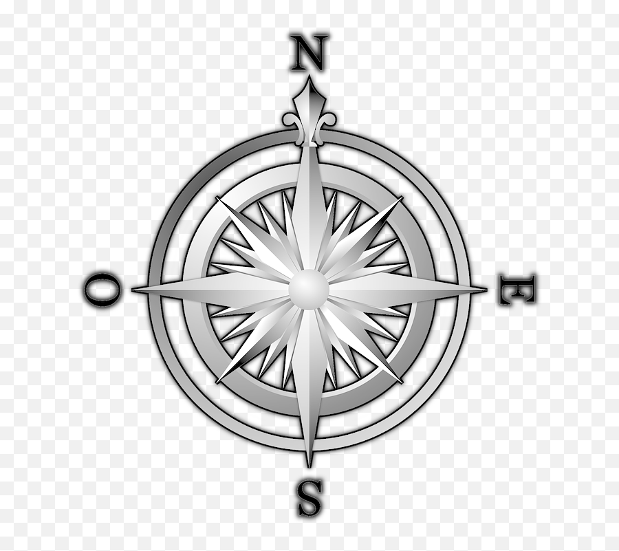 Compass Wind Rose - Free Vector Graphic On Pixabay Puntos Cardinales Png,Transparent Compass Rose