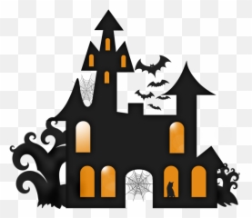 Haunted House Silhouette Clip Art - Printable png