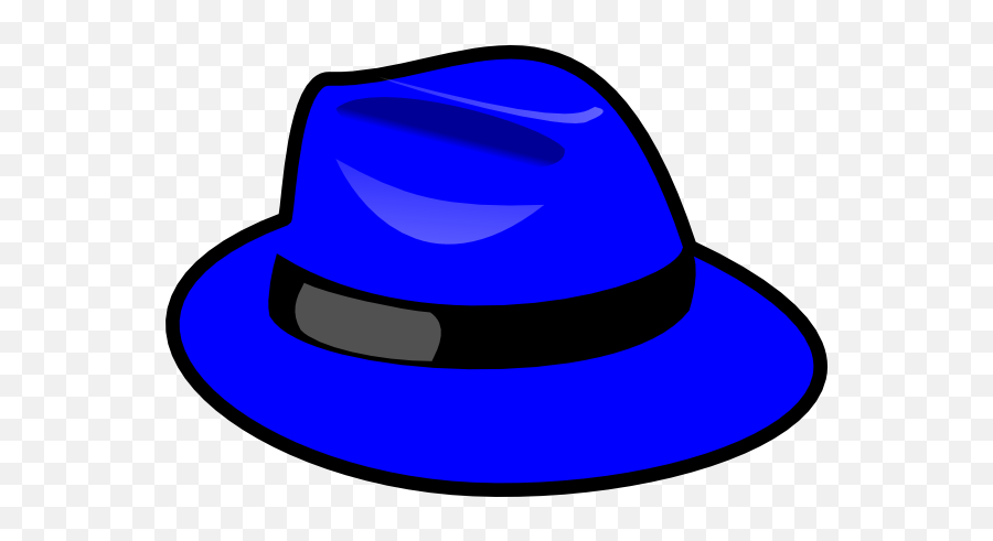 Blue Fedora Clip Art - Vector Clip Art Online Six Thinking Hats Blue Hat Png,Gangster Hat Png