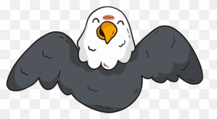 Cute Eagle Wing Fly Flying Beak Flat - Transparent PNG u0026 SVG Eagle Cartoon