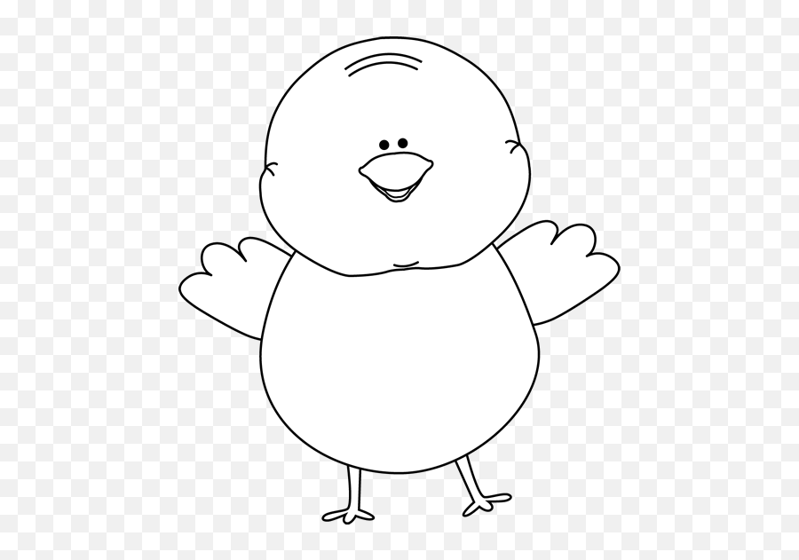 Baby Chick - Easter Chick Clip Art Black And White Png Cute Chick Clip Art Black And White,Baby Chick Png