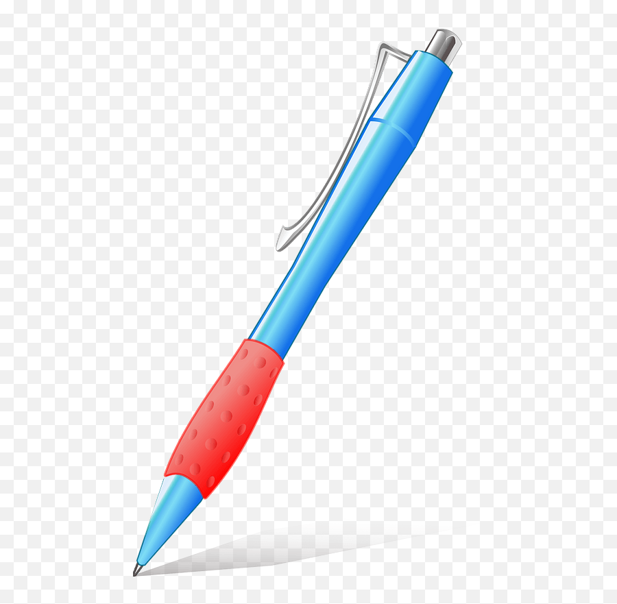 Blue Ink Pen With A Red Grip Clipart Free Download - Pen Pictures Clip Art Png,Ink Pen Png