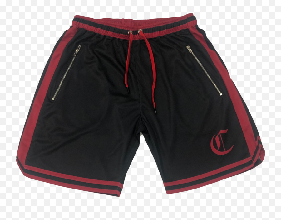 Basketball Shorts - Flame Redblack Rugby Shorts Png,Flaming Basketball Png