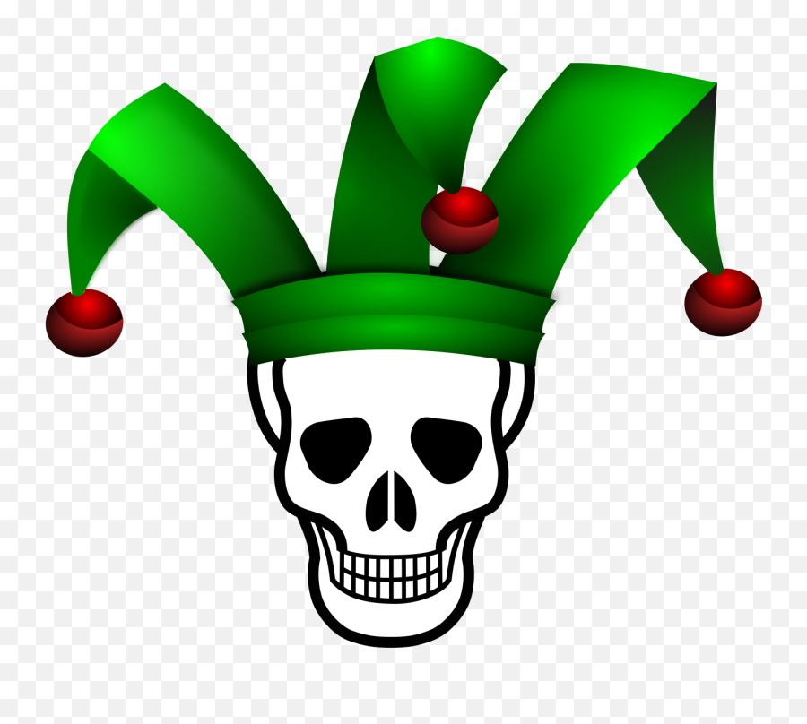 Jester Clipart Transparent - Skull And Crossbones Png,Elf Hat Transparent