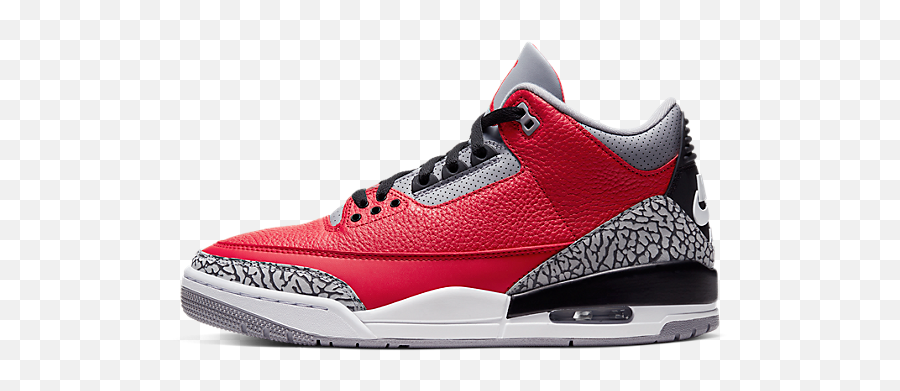 Nike Adidas Converse More - Air Jordan Retro 3 Red And Grey Kids Png,Air Jordan Iii Premium Icon