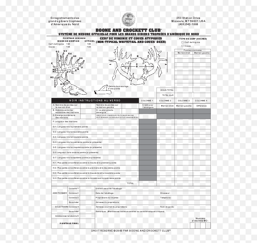 Download Bu0026c Score Charts In French Boone And Crockett Club - Document Png,E File Icon