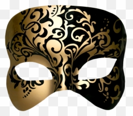 Popular And Trending Anonymous Mask Stickers - Gold And Black Masquerade Mask Png,Anonymous Mask Png