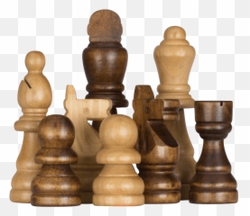Giant Wood Chess Set 7 Inches - Pieces png
