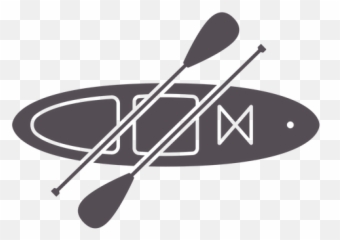 Paddleboard From Top With Two Paddles Cut Out Transparent - Canoeing png
