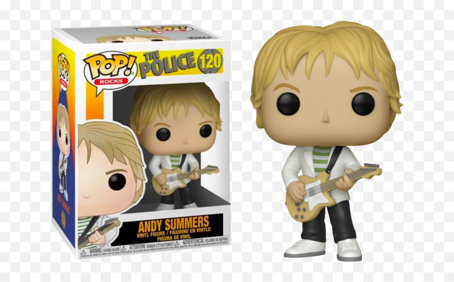 Funko Pop The Police - Andy Summers 120 The Amazing Andy Summers Funko Pop Png,Mystery Mini Icon League Of Legends
