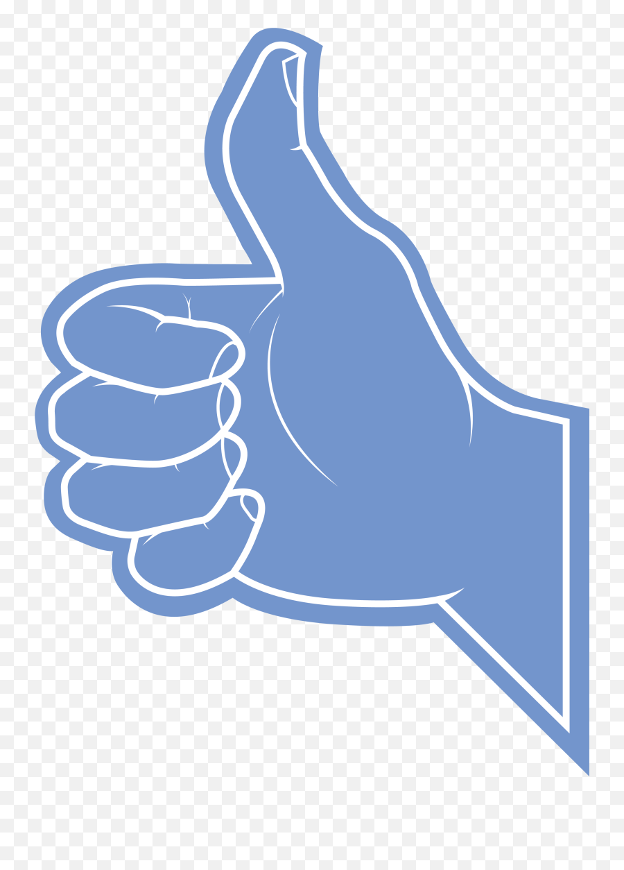 Thumb Vector Big Blue Picture 1497402 One Foam Hand - Thumb Png,Foam Finger Png