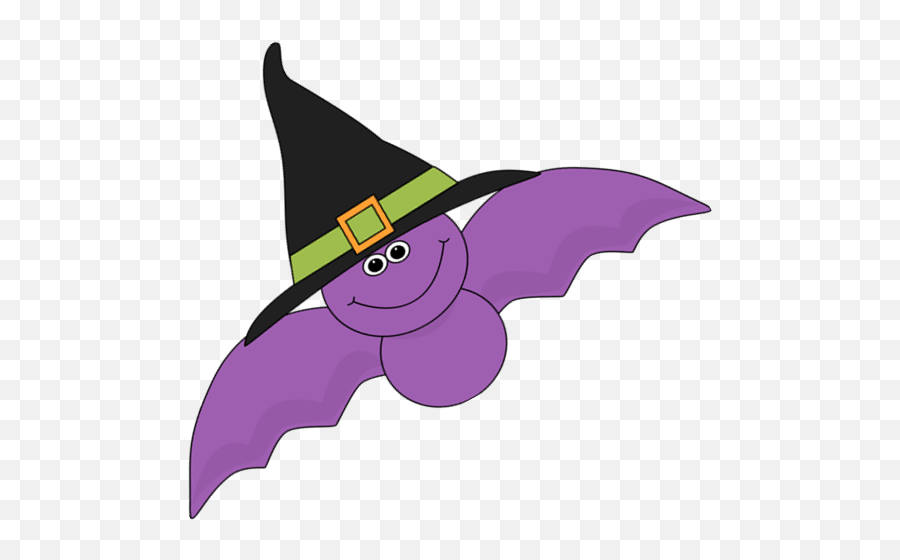 Bat With Witches Hatpng - Bat With A Witches Hat Cartoon,Party Hat Png