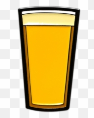 Pilsner Beer Pint Enamel - Glass png