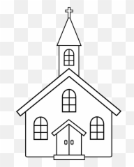 Png Black Church Worship Clipart - Church Black And White,Church Clipart Png