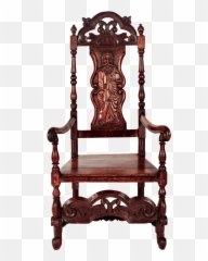 Download Medieval English Oak Throne - King Wood Chair Png,Throne Chair Png