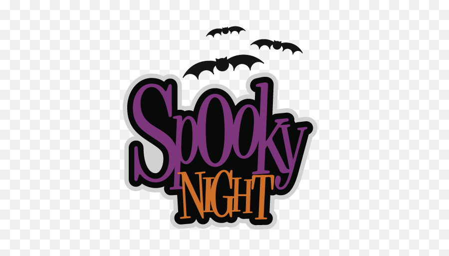 Spooky Night Svg Scrapbook Title Halloween Cut Files - Trattoria Al Volto Png,Spooky Png