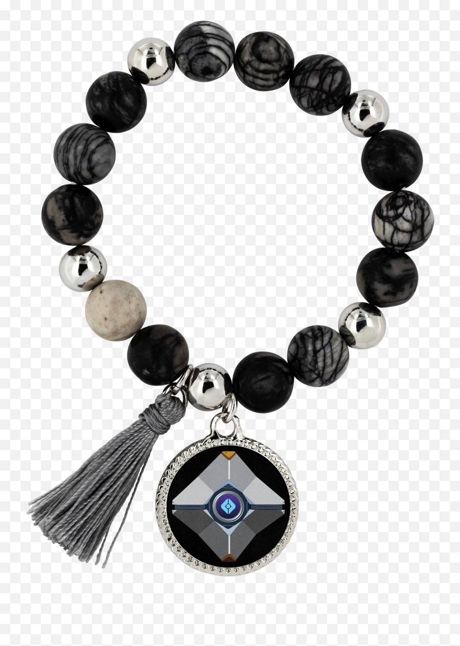 Download Destiny Ghost Lyric Bracelet - Obsidian Bead Bracelet Png,Destiny Ghost Png