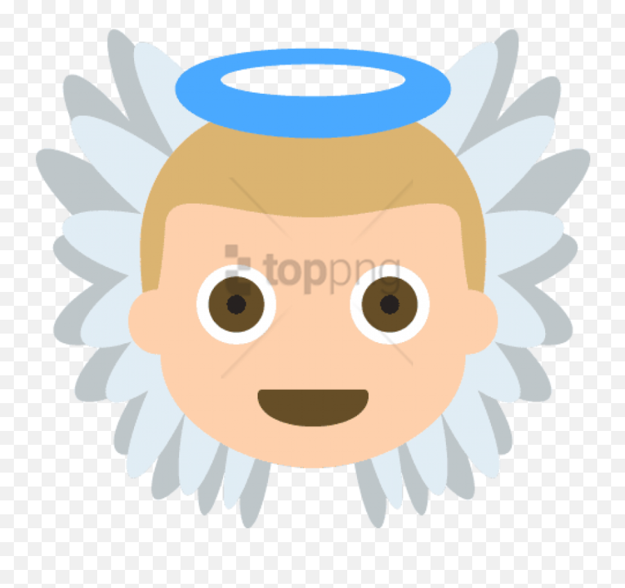 Tone 2 Emoji Emot Vector Icon - Cara De Angel Dibujo Png,Angel Emoji Png
