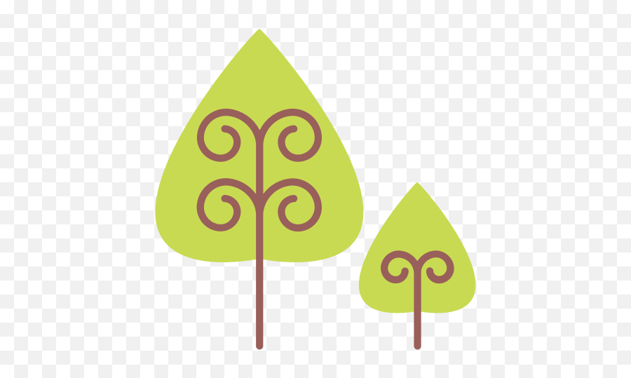 Curly Nature Teardrop Tree Icon Png