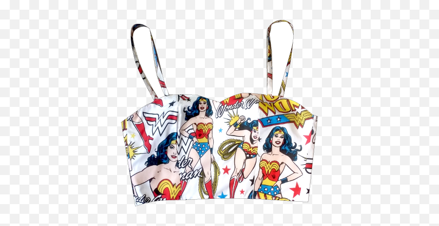 Pretty Disturbia Handmade Wonder Woman Bralet Strappy Crop Top Sexy Retro Cartoon - Vintage Wonder Woman Png,Wonder Woman Png