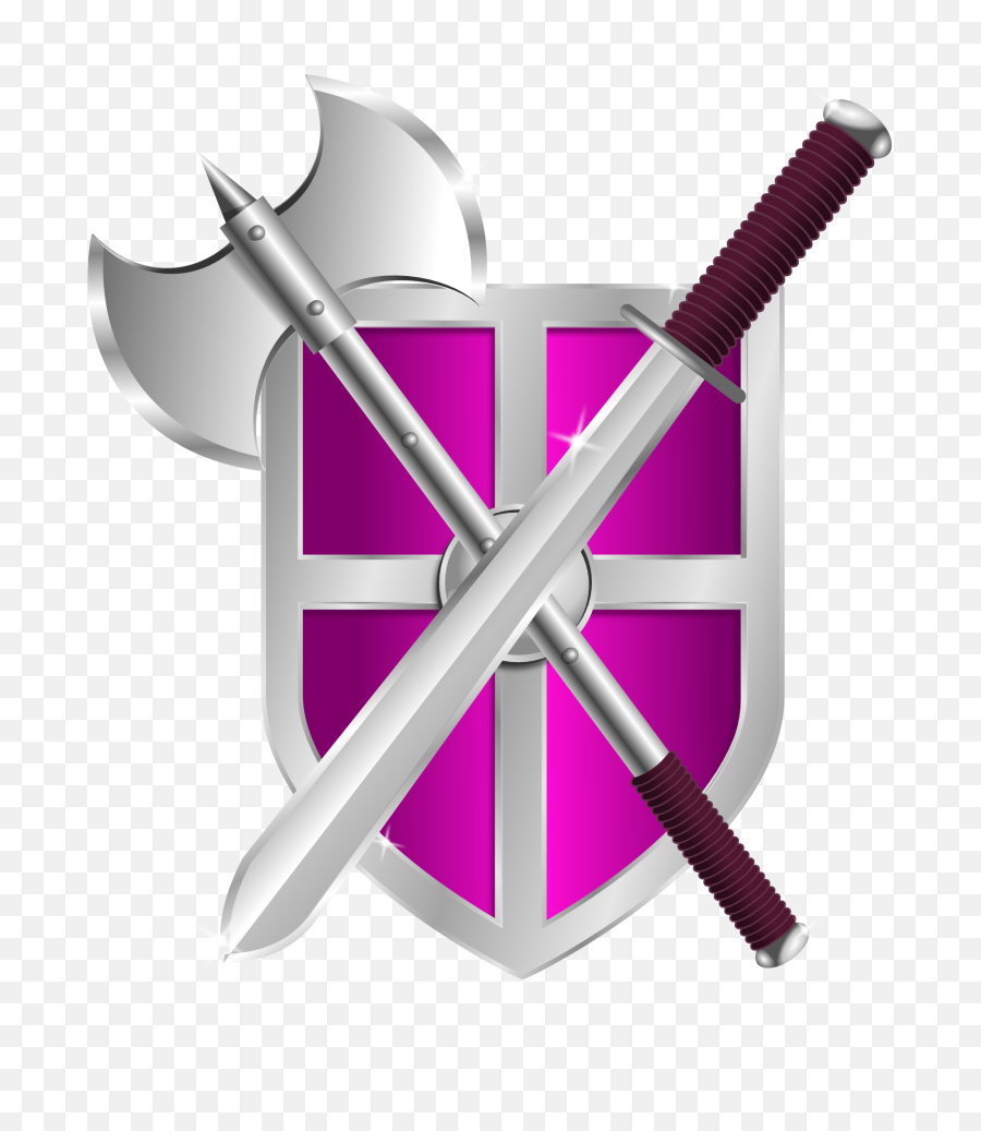 Download Shield Png Transparent Image - Purple Shield Png Pink Shield And Sword,Sword And Shield Transparent