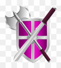Download Shield Png Transparent Image - Purple Pink And Sword